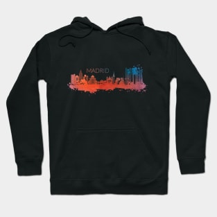 Madrid Watercolor Skyline Hoodie